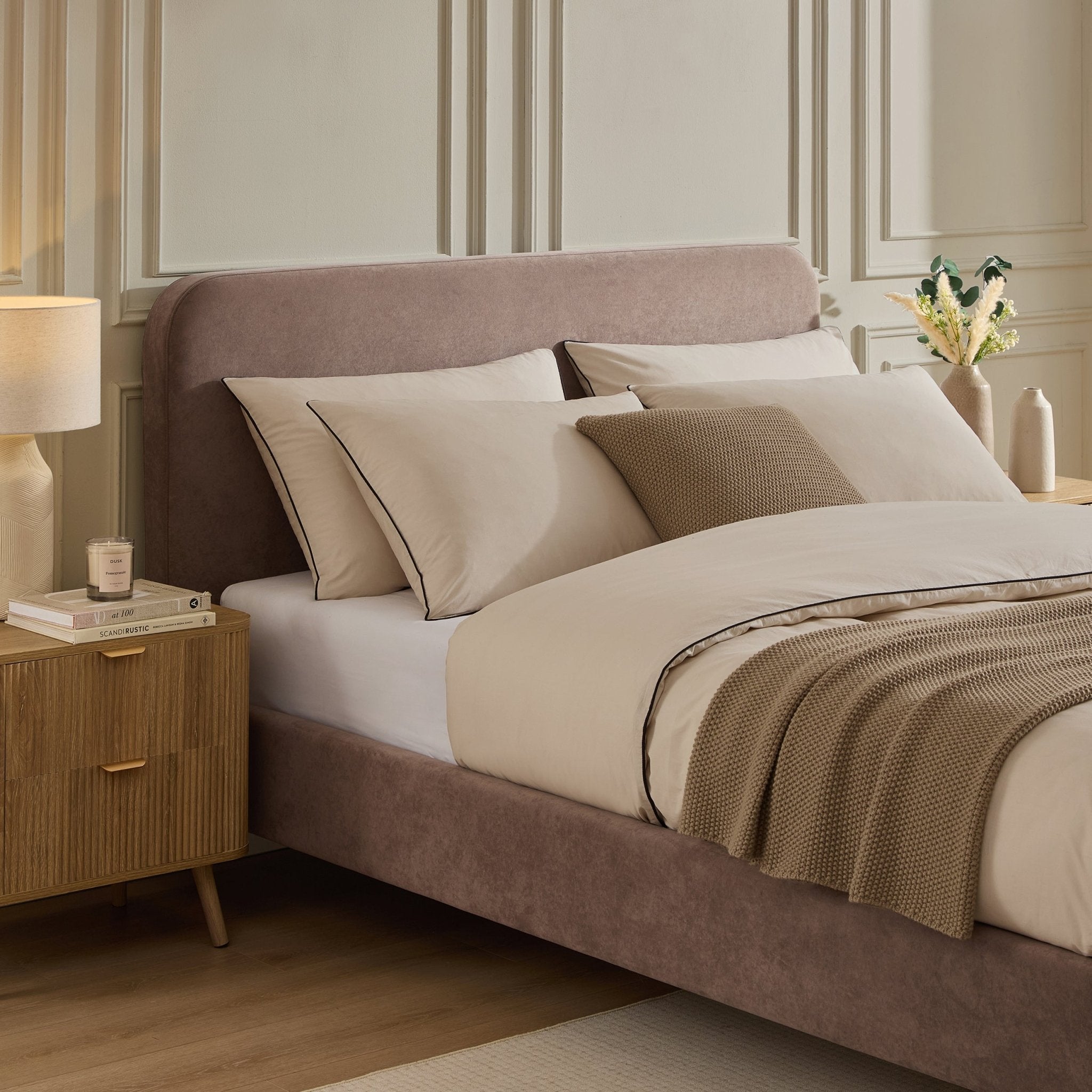 Lit - Gris-taupe