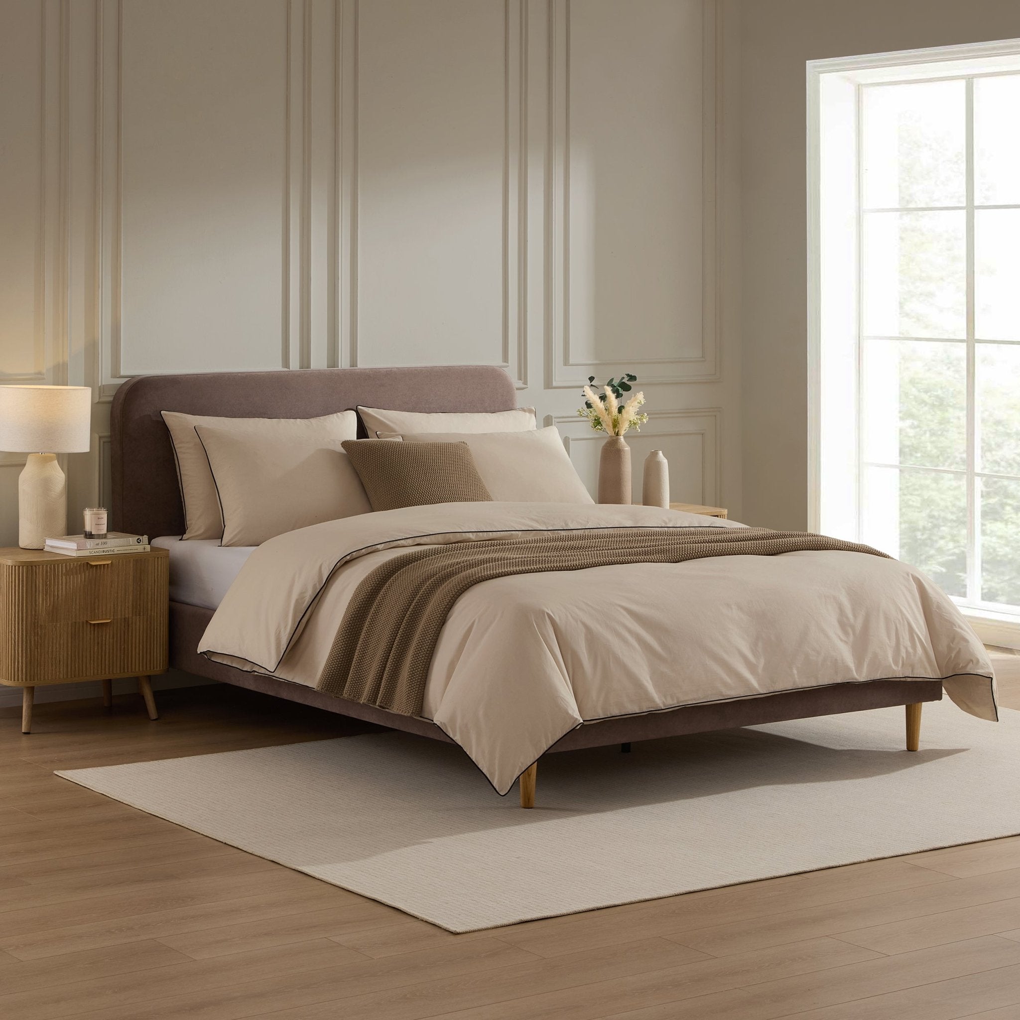 Lit - Gris-taupe