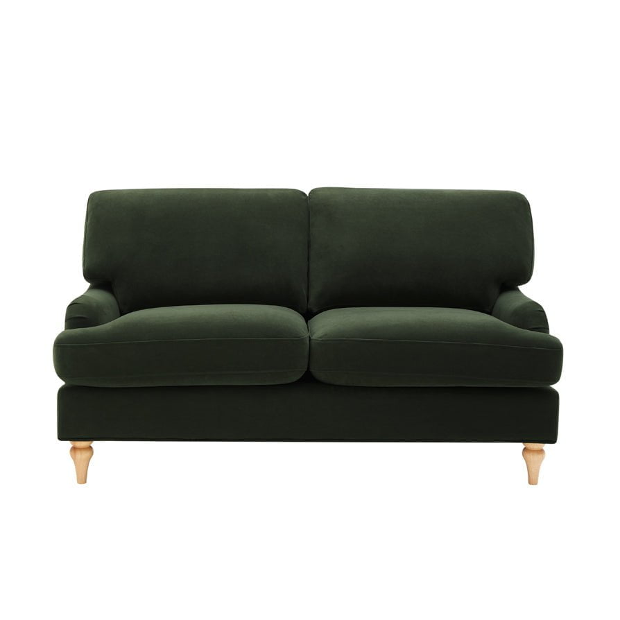 Canapé 2 places - Vert Olive Foncé - Optez pour un style sans effort et un confort luxueux avec le en un magnifique velours mat.