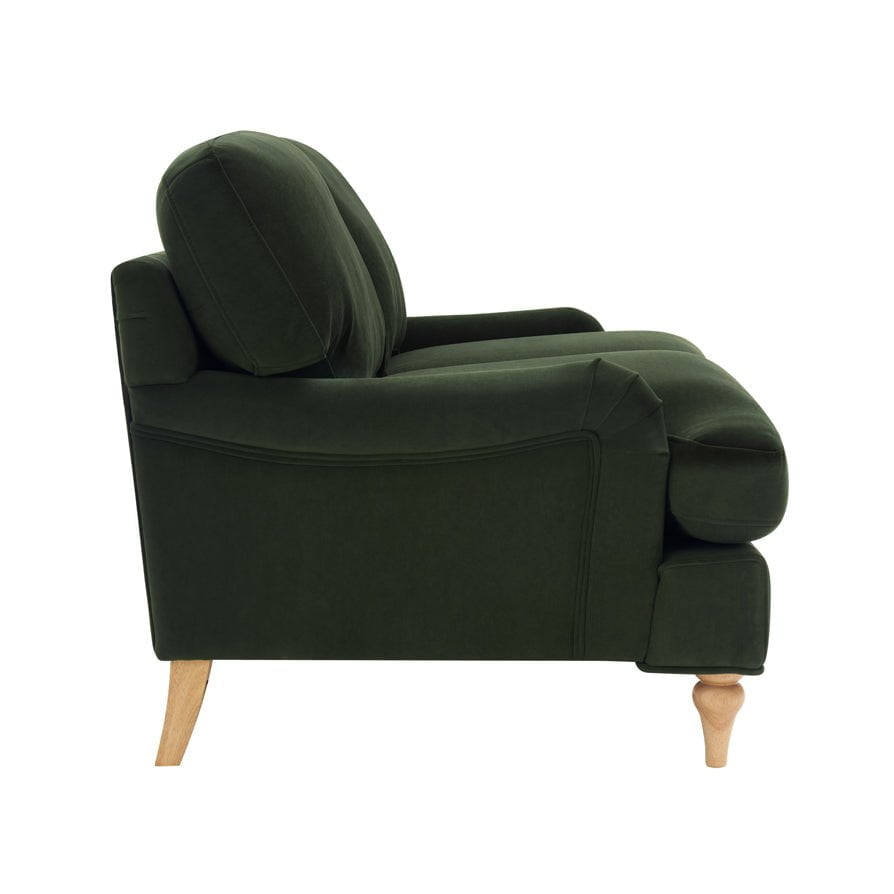 Canapé 2 places - Vert Olive Foncé - Optez pour un style sans effort et un confort luxueux avec le en un magnifique velours mat.