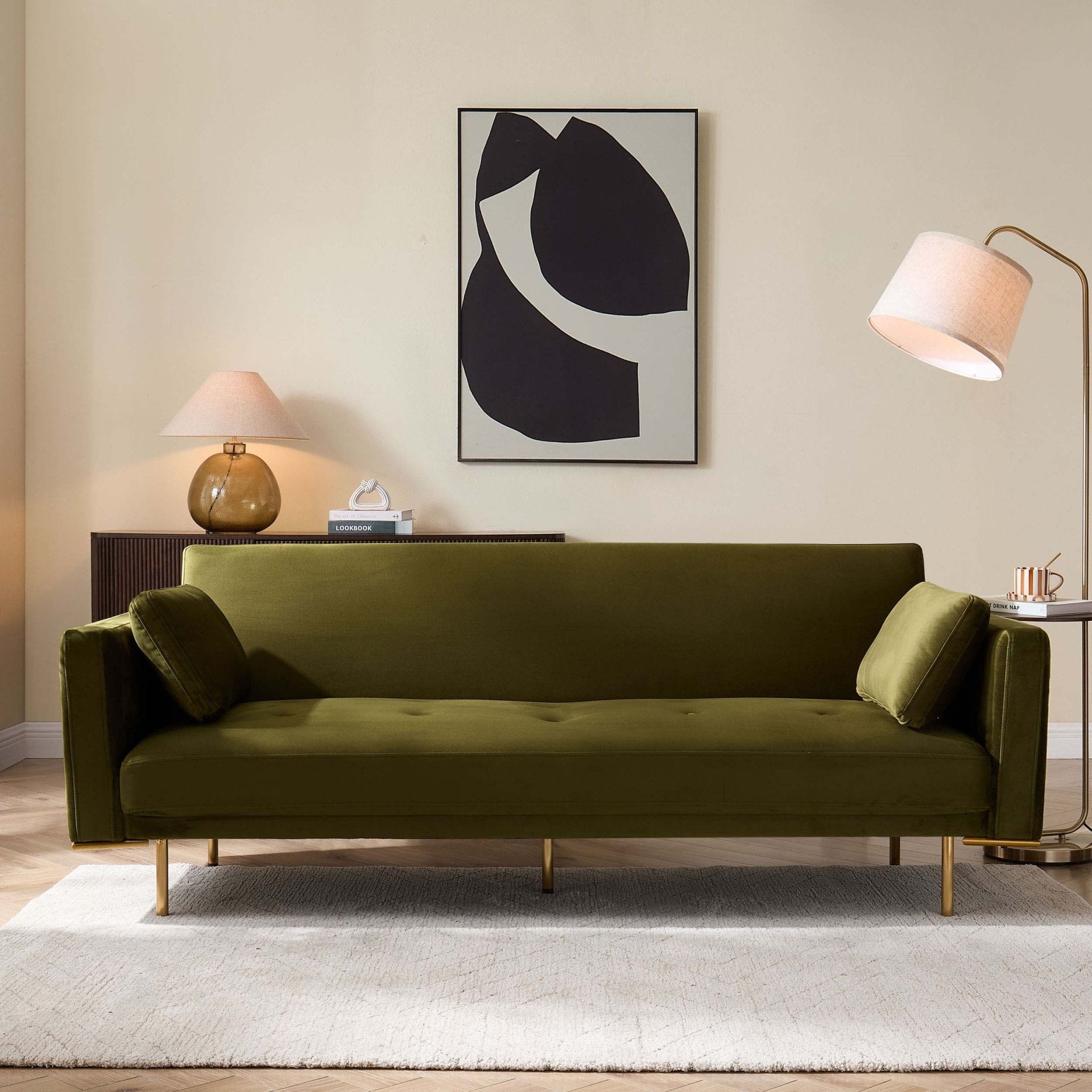 Canapé convertible - Vert riche