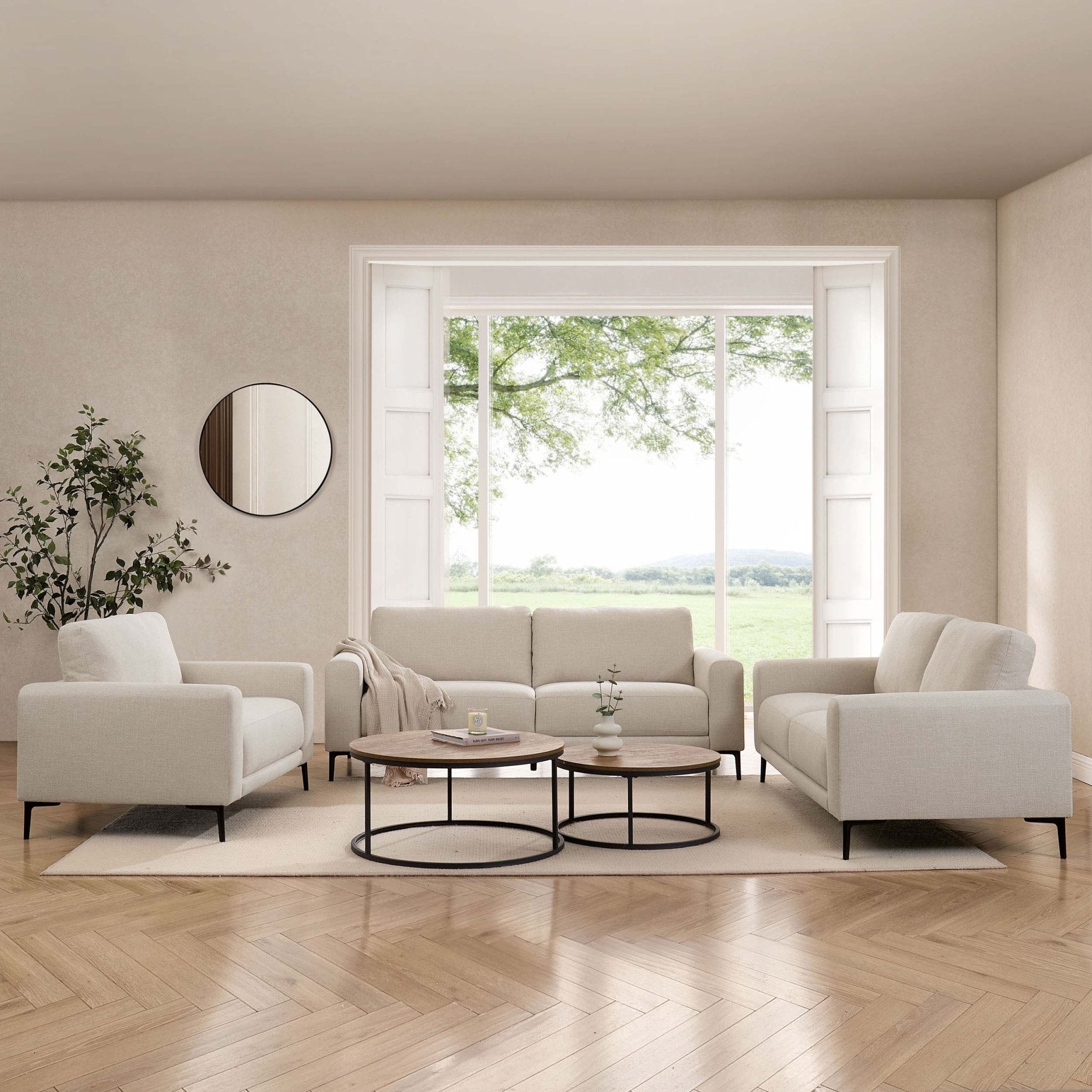Canapé 2 places - Beige
