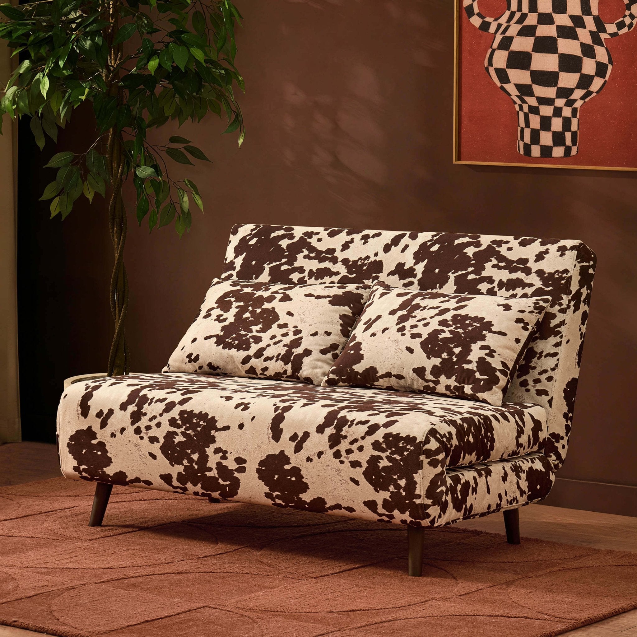 Canapé-lit double – Marron