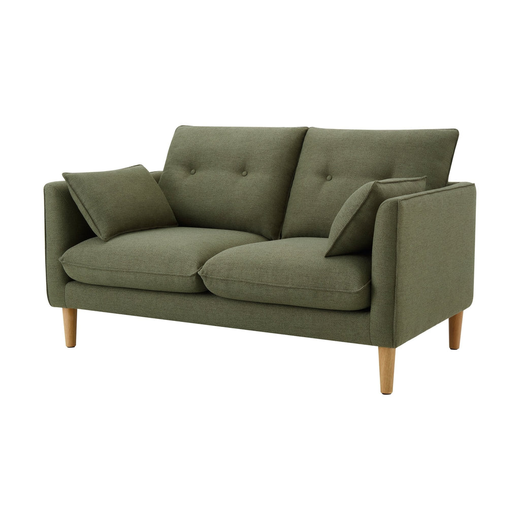 Canapé 2 places - Vert Tissé - Détendez-vous sur ce canapé 2 places en velours vert tissé - un ajout magnifique à votre espace de vie.