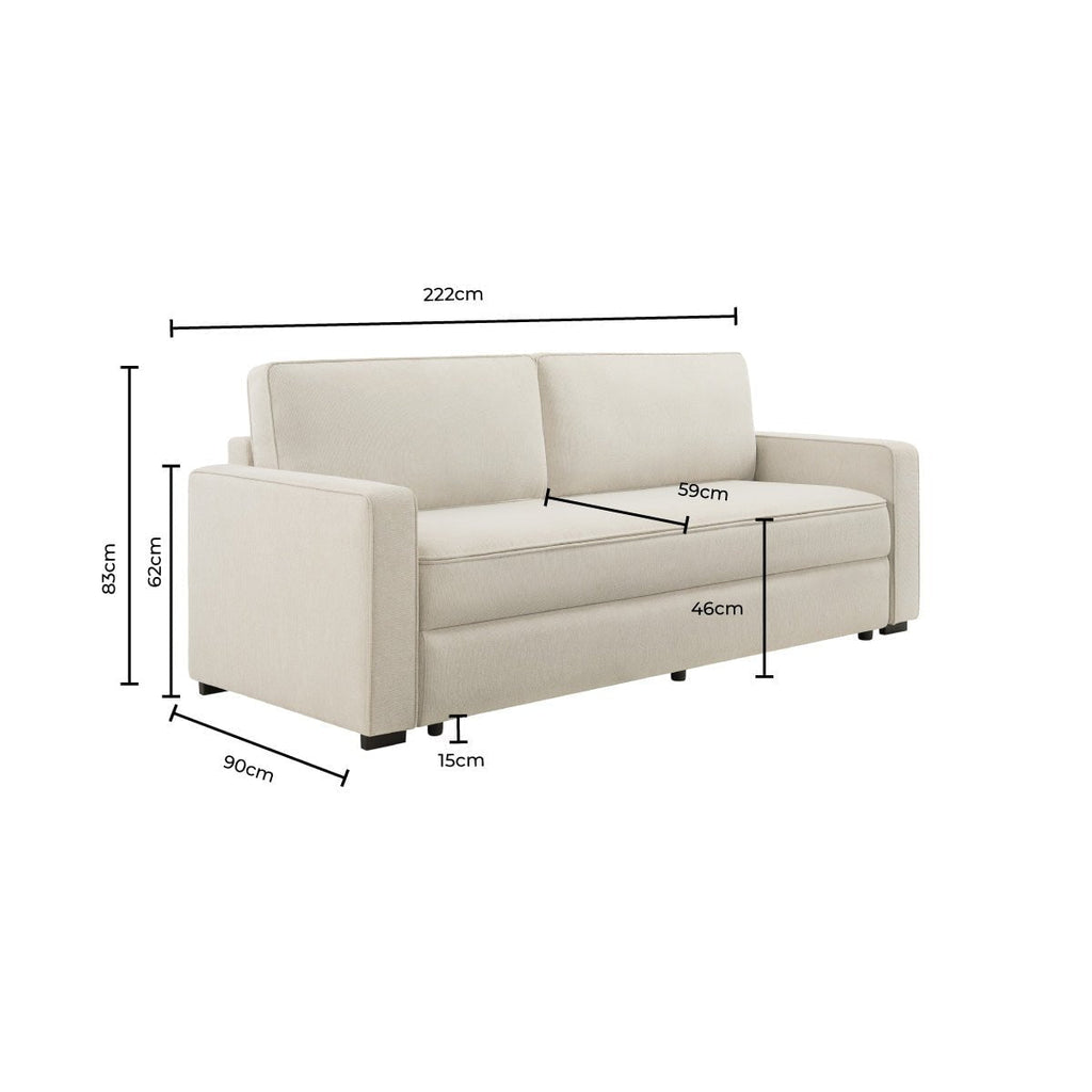 Canapé convertible - Beige